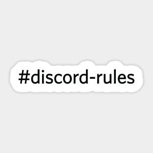 discord-rules black wordz Sticker